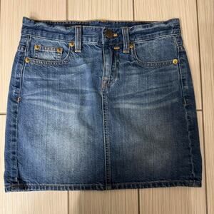J crew denim mini skirt